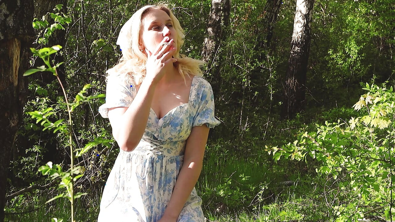 A girl from the village who smokes