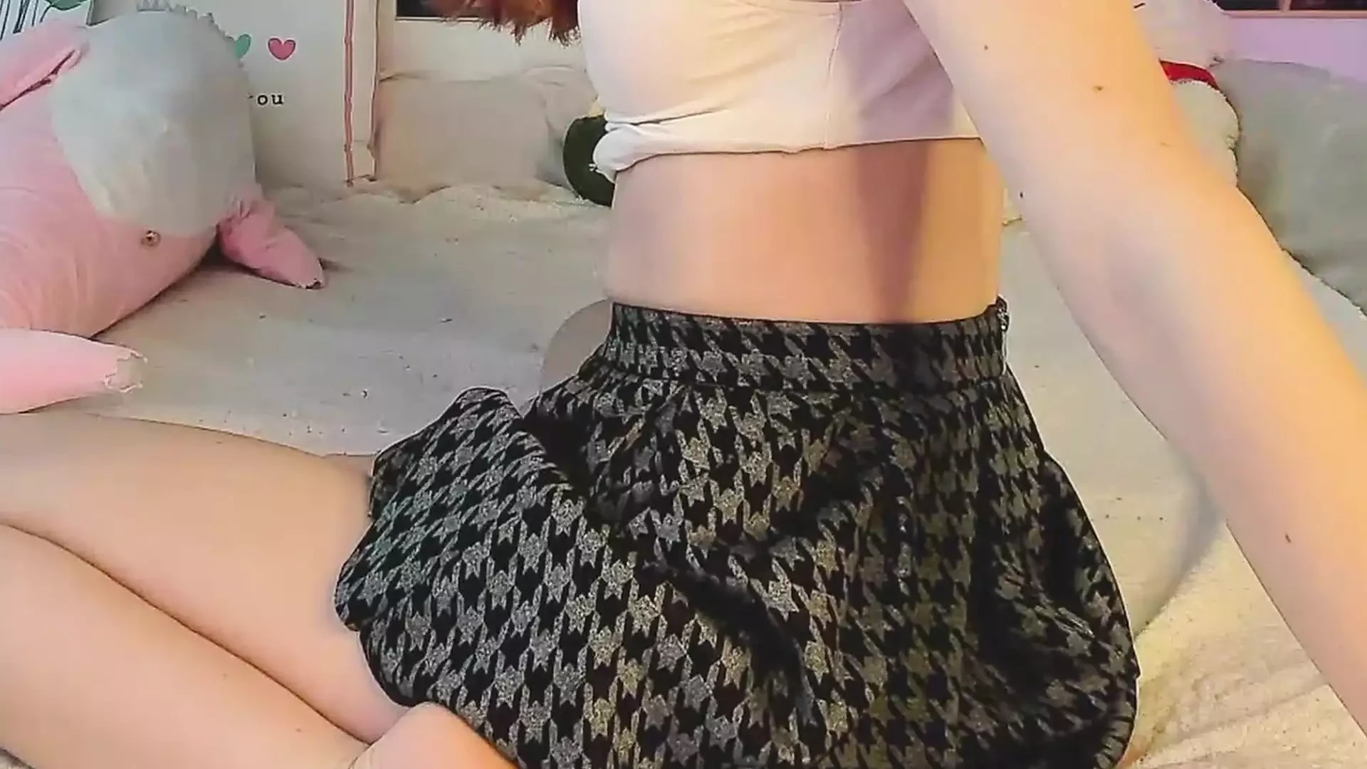 rubbing clit pillow masturbation