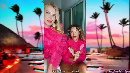 Sugarnadya ve arkadaşı Nataligreen tatile gitmekten bahsediyor