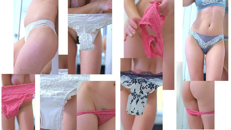 Panties Haul: Try-On Compilation - Amateur Vibes, All Natural!