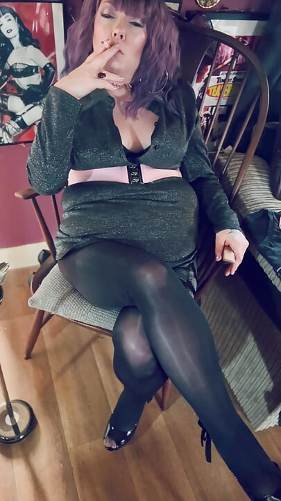 Your Good Girl, Tina Snua Chain Smokes 2 Cork Cigarettes In Pantyhose - Tip To Tailing Smoke Rings Drifting Smoker