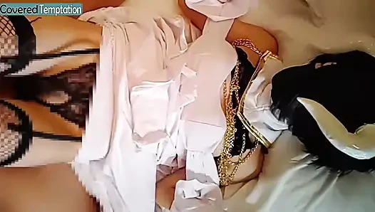 Gizemli veli succubus cosplay fantezi afet korumasını ve büyüleyici görsel varlığı harmanlıyor 1.
