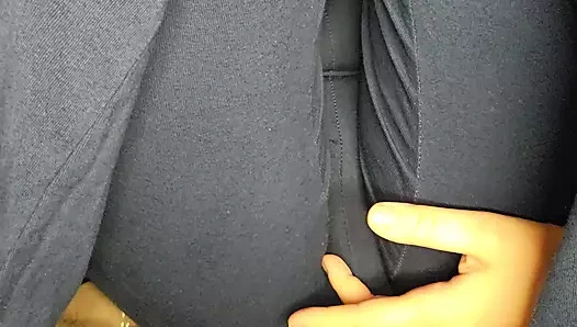 İşten sonra mavi youga pantolonu, am frikiğim ovuyor