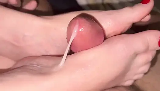 Seksi evli kadın ayakla mastürbasyon boşalma cilt bir