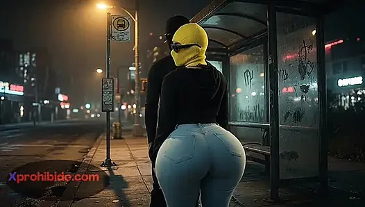 Büyük götlü tombul kadın partneri için twerk yapıyor