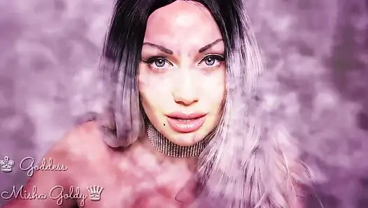 ASMR ve göz teması! Büyüleyici ve boşalmasına izin verilmiyor!