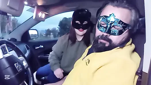Arabada yüze tokat atma
