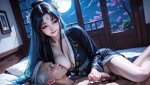 hot traditional Chinese style girl squeezes out your seed