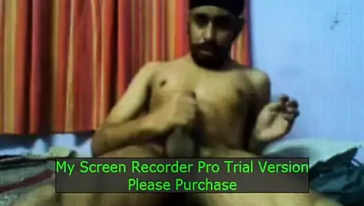 Genç sardar sikh boşalıyor