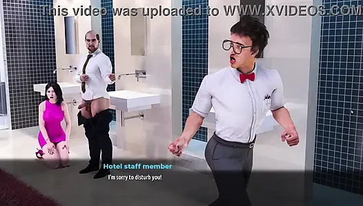 Moda işi #1 - Monica tuvalette iki kez yarak emiyor - porno oyunları, yetişkin oyunları, 3 boyutlu oyun