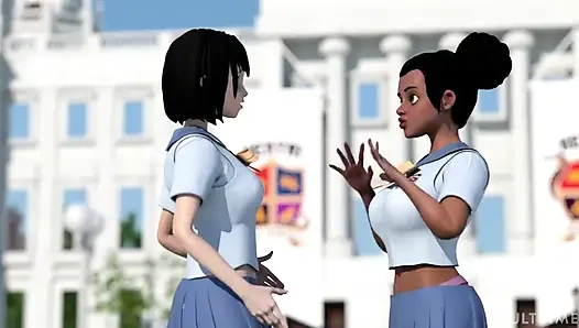 Hentai seks koleji bölüm 8 - büyük memeli arkadaşlar hentai seks üniversitesinde makaslama yapıyor