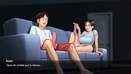 Perterent üvey kız kardeş kiracının odasına giriyor ve sonunda sevişiyorlar - yaz mevsimi efsanesi