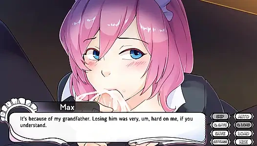 Hizmetçi malikanesi: yarak emen ev hizmetçisi, ağzına boşalma, hentai ep.2