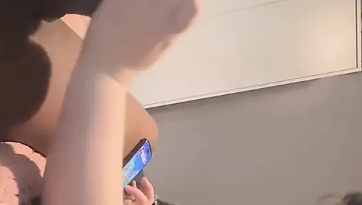 British slut gives her stepbrother a handjob while parents are on vacation