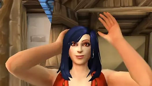 İnsan kadın seksi dans (world of warcraft)