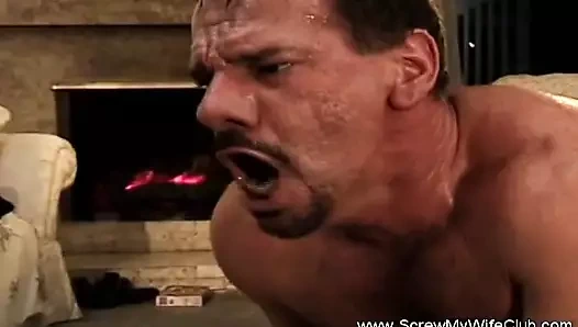 Iki milfs için dik swinger koca