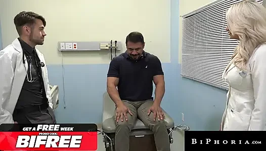 Biphoria - latin hasta seksi doktor ve hunk stajyeri tarafından sikiliyor