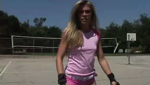 Kelly Brooks sucks this guys massive prick