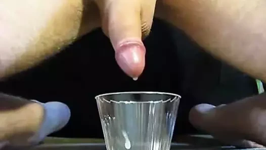 Bardağa uzun prostat sağım seansı