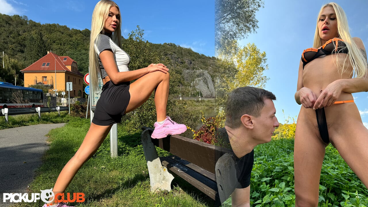 Pickup Club - bacaklı esnek sarışın zlata shine koşucu charlie dean ile tanışıyor