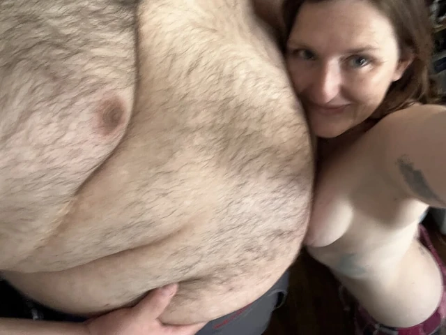 Belly worshipping a sexy as fuck 31st-440lb BHM in my first ever co-star video