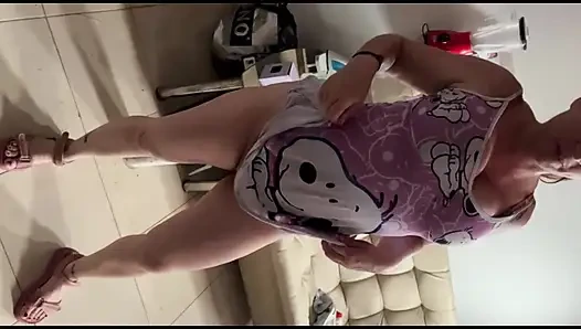 Sex in the kitchen stepmom in denuda pajamas fucking in the house