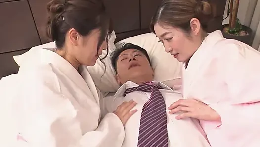 Reverse 3P Harem Reunion With Bewitching Classmates In Kimono Rion And Ryu Enami
