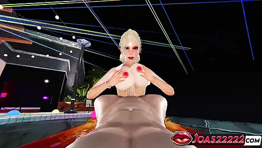 Jenny Summers havuzda 3 boyutlu animasyon - ıslak meme sikişi, suda mastürbasyon, sansürsüz hentai'de gırtlağına kadar boşalma