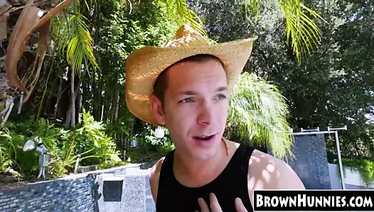 Busty beauty Aaliyah Hadid DP fucked by two horny white guys