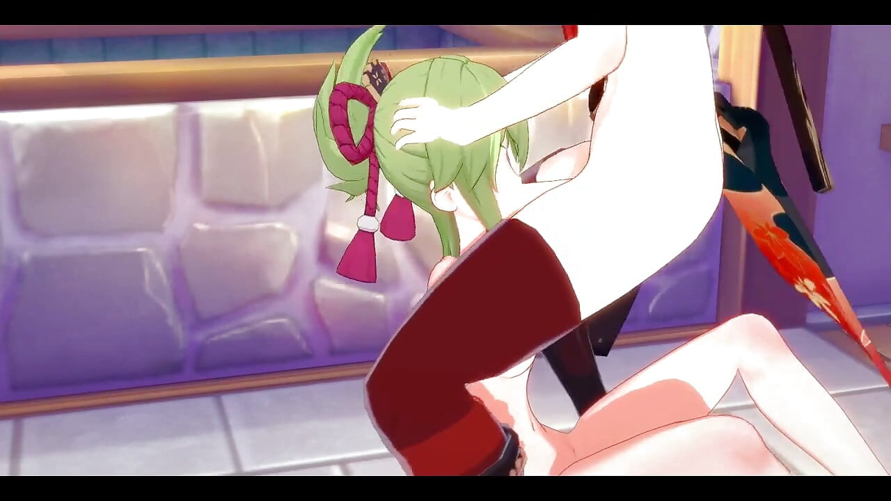 Genshin impact hentai - kazuha x kuki shinobu oral seks ve dölleme ile sikiliyor - Japon Asyalı manga anime oyunu porno