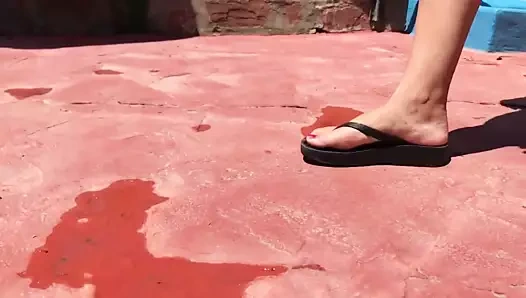 Sandal wedge Flip Flop