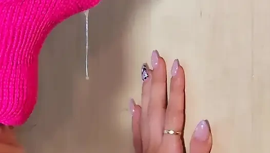 Gırtlağına kadar dildo İlk kör randevumda nasıl yarak emeceğim provası yapıyorum