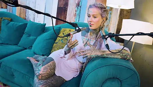 I talk about A - authentic - ASMR - Podcast - Talking - tattoo girl model goth punk dreadlocks