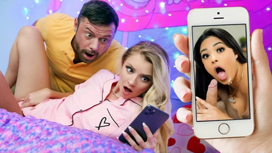 Daughterswap'ın facetime sikiş arkadaşları - Riley Star, Serena Santos, Preston Parker ve Sergeant Miles