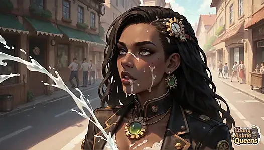 Bu steampunk xxx'te kavurucu siyah kraliçe muhteşem ve doyumsuz!