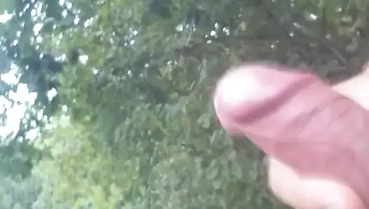 Flashing dick, Jerking naked at the lake & near the road