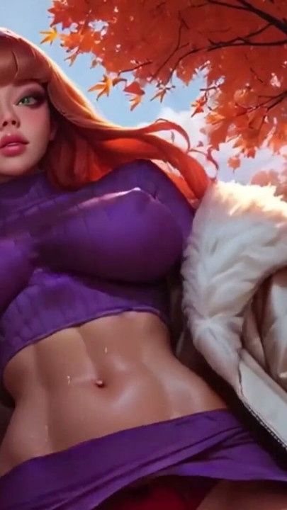 Daphne Blake Kırmızı Külotla Yetişkin Erkekler İçin Seksi Dans. Zıplayan Göğüsler AI | Bölüm 1