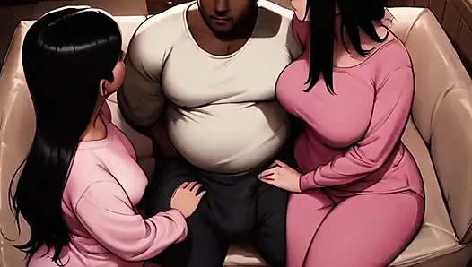 Üvey anne üvey babasını üvey kızını sikerken yakalıyor ve anlıyor