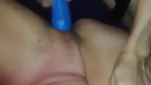 Ex GF taking a big strapon from the babysitter