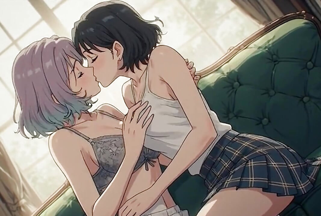Yapay zeka tarafından oluşturulan çizgi film içeriği, 18 yaşındaki anime kızın sansürsüz videosu, olgun kadınların öpüşme orgazmı