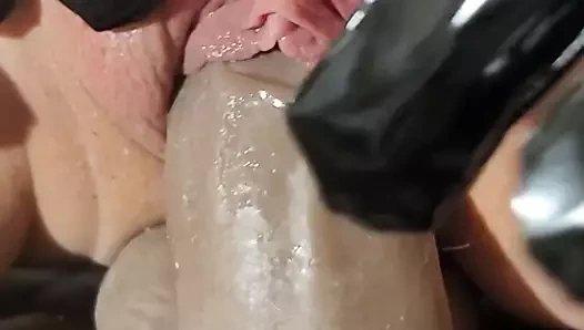 minyon amatör MİLF trenler için bbc üzerinde 9 inç yapay penis