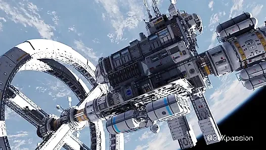 Nexus-3: Benim yörüngemde. Baştan çıkarıcı busty sarışın uzay istasyonunda en iyi sekse sahip