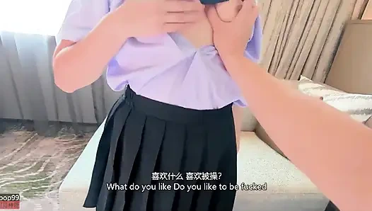 Değişim öğrencisiyle seks üniformasıyla sikiliyor