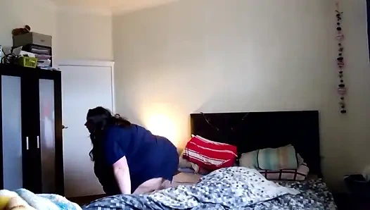 Bbw ssbbw slaapkamer strippen
