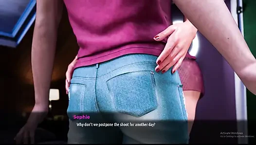 Sunville 87'nin orta yaşlı seksi kadın Sophie'ye fotoğraf çekiminde yardım ettim