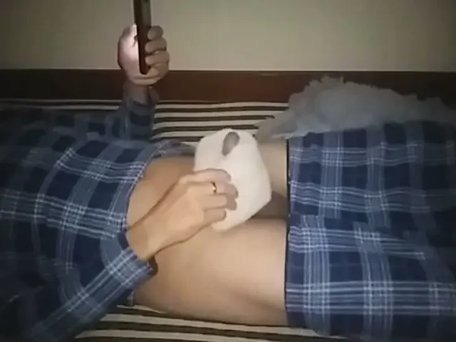 Jacking off while watching a video of my girlfriend.