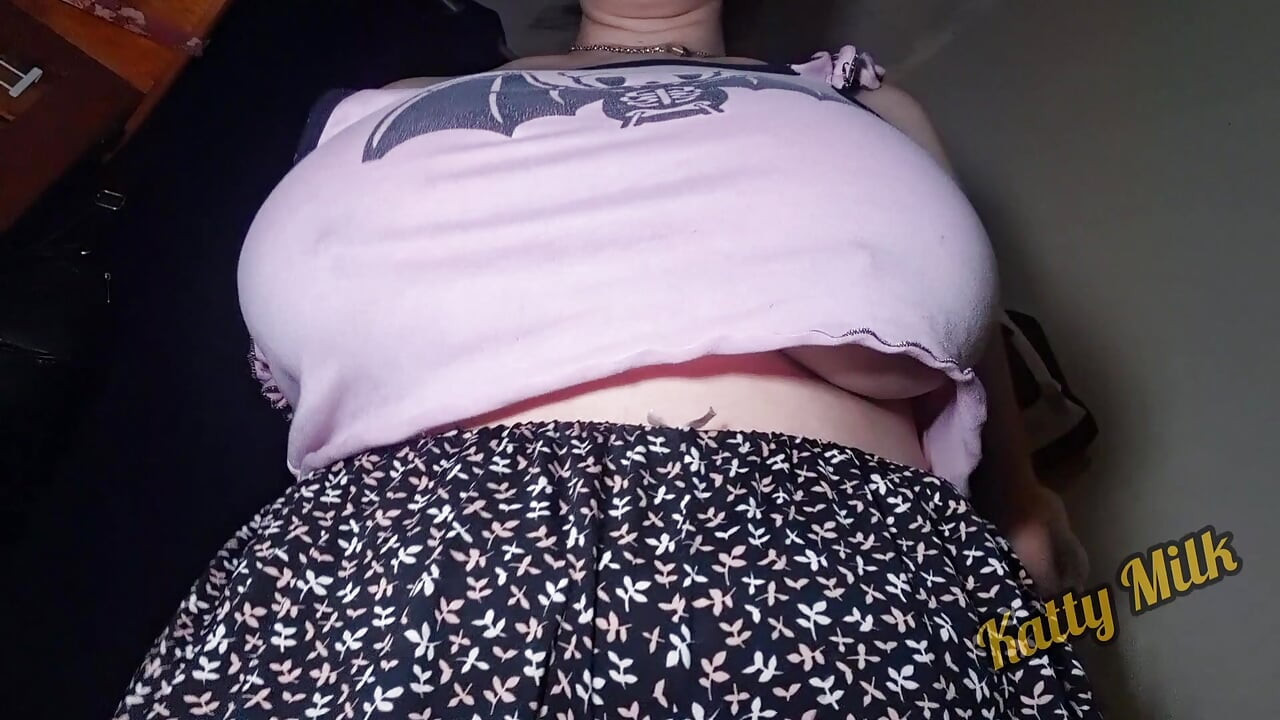 Playing With My Huge Tits In Front Of The Camera