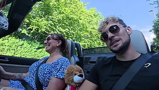 Cheating Married Hot British MILF Takes Me for a drive, I need to Pee, then she empties my BALLS!