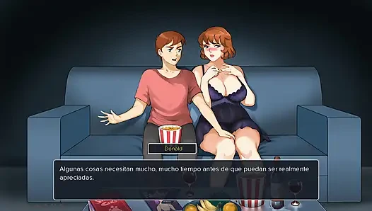 Üvey annem beni onunla film izlemeye, sonunda beni sikmeye davet ediyor -orta yaşlı seksi kadınlar plaza
