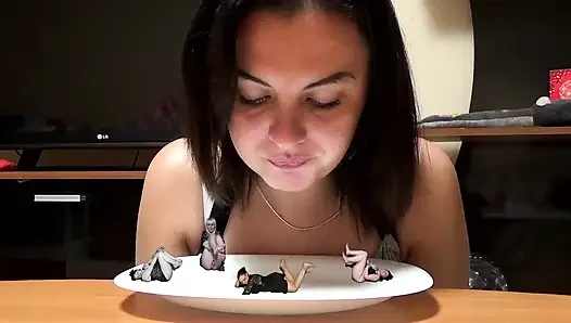 4 kız yiyeceğim. Mmm Yummy!